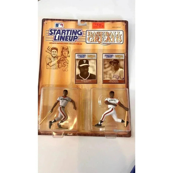 Kenner MLB Starting Lineup Baseball Greats Willie MCcovey & Willie Mays Figure - Picture 1 of 6